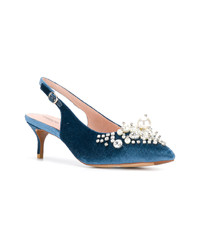 Синие туфли с украшением от Essentiel Antwerp