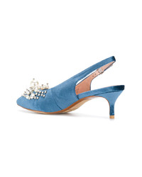 Синие туфли с украшением от Essentiel Antwerp