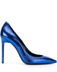 Синие туфли от Saint Laurent