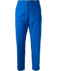 Синие узкие брюки