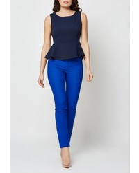Синие узкие брюки от Alex Lu
