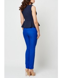 Синие узкие брюки от Alex Lu