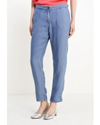 Синие узкие брюки от Baon