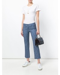 Синие узкие брюки от Meme