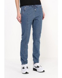 Синие узкие брюки от Gas