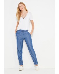 Синие узкие брюки от Sela