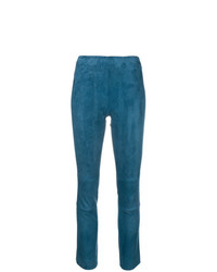 Синие узкие брюки от Stouls