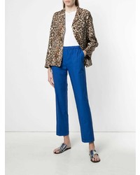 Синие узкие брюки от Alberto Biani