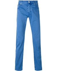 Мужские синие хлопковые брюки от Jacob Cohen