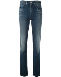 Синие хлопковые джинсы скинни от Armani Jeans