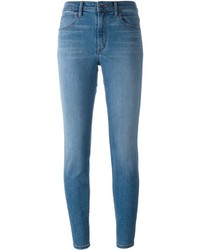 Синие хлопковые джинсы скинни от Helmut Lang