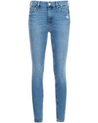 Синие хлопковые джинсы скинни от MiH Jeans