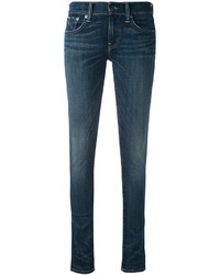 Синие хлопковые джинсы скинни от Polo Ralph Lauren