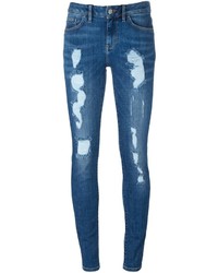 Синие хлопковые джинсы скинни от Tommy Hilfiger