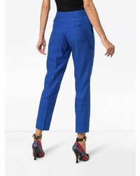 Женские синие шелковые брюки-галифе от Ronald Van Der Kemp