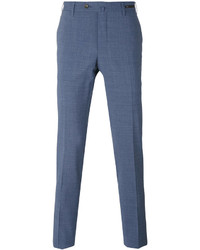 Синие шерстяные брюки чинос от Pt01
