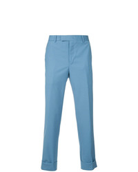 Мужские синие шерстяные классические брюки с узором "гусиные лапки" от CK Calvin Klein