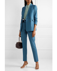 Женские синие шерстяные классические брюки от Gabriela Hearst