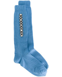 Женские синие шерстяные носки от No.21