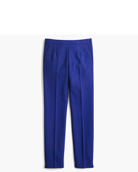 Синие шерстяные узкие брюки