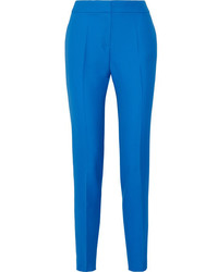 Синие шерстяные узкие брюки от Pallas