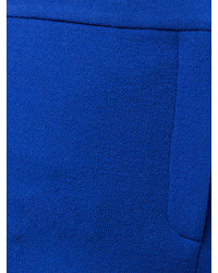 Синие шерстяные узкие брюки от Oscar de la Renta