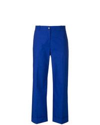 Синие широкие брюки от Alberto Biani