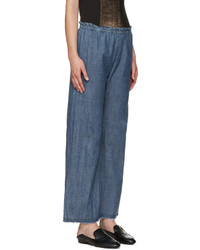 Синие широкие брюки от Raquel Allegra