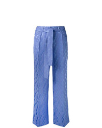 Синие широкие брюки от Etro