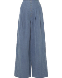 Синие широкие брюки от Ulla Johnson