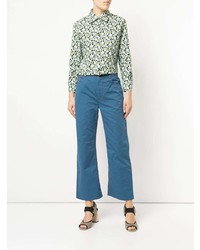 Синие широкие брюки от Marni