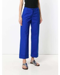 Синие широкие брюки от Alberto Biani