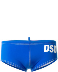 Синие шорты для плавания с принтом от DSQUARED2