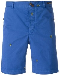 Мужские синие шорты с вышивкой от Pt01