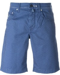Мужские синие шорты с принтом от Jacob Cohen