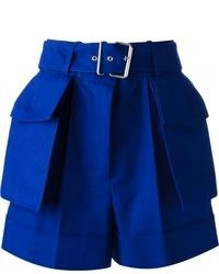 Женские синие шорты от Alexander McQueen