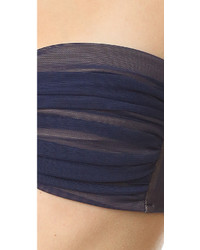 Синий бикини-топ в сеточку от Norma Kamali