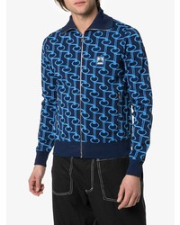 Мужской синий бомбер с принтом от Prada
