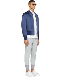 Мужской синий бомбер от Neil Barrett