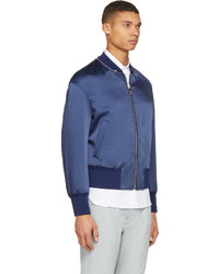 Мужской синий бомбер от Neil Barrett
