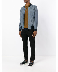 Мужской синий бомбер от Universal Works