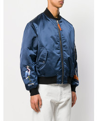 Мужской синий бомбер от Heron Preston