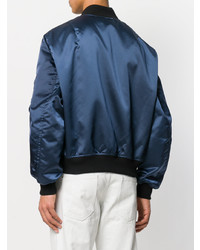 Мужской синий бомбер от Heron Preston