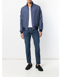 Мужской синий бомбер от Brioni