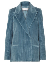 Женский синий вельветовый пиджак от Victoria Victoria Beckham