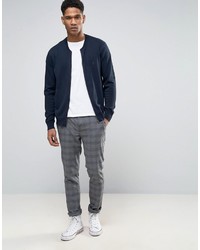 Мужской синий вязаный бомбер от French Connection