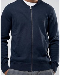 Мужской синий вязаный бомбер от French Connection