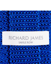 Мужской синий вязаный галстук от Richard James