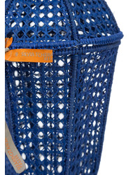 Синий вязаный клатч от Silvia Tcherassi