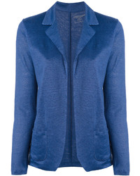 Синий вязаный пиджак